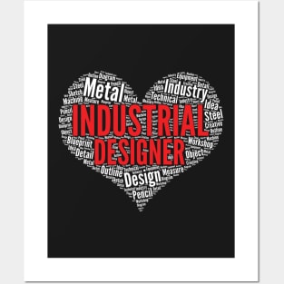 Industrial Designer Heart Shape Word Cloud Designing graphic Posters and Art